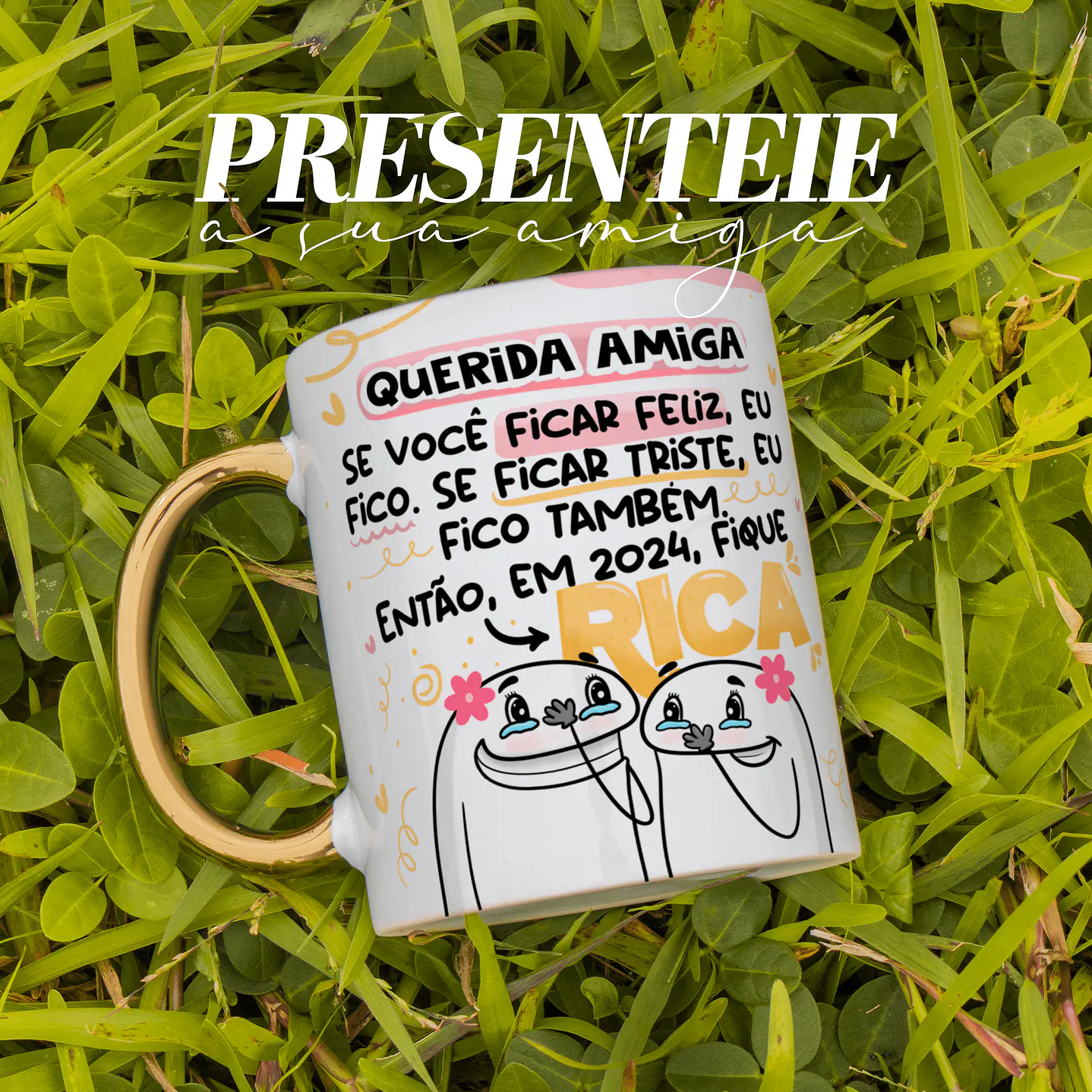 Kit Digital 20 Artes PNG Flork para Canecas Ano novo 2024 10