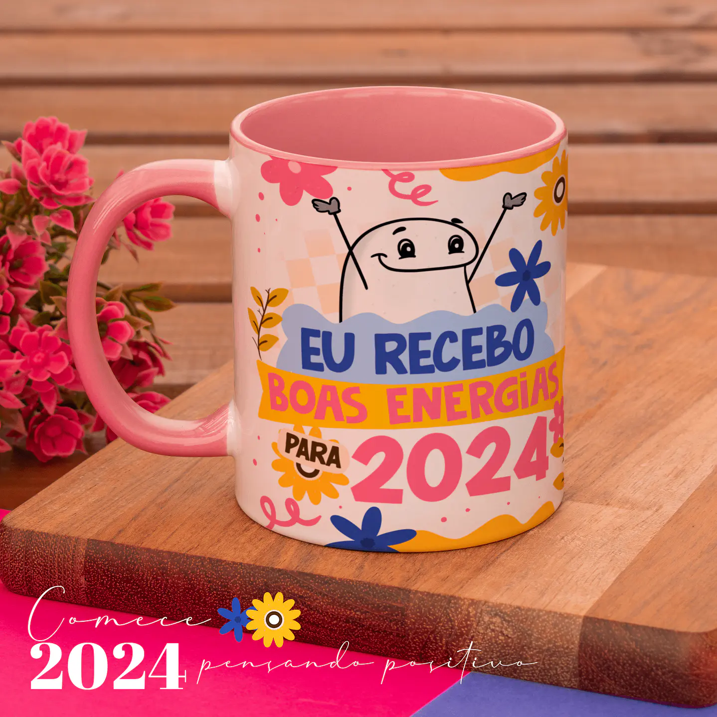 Kit Digital 20 Artes PNG Flork para Canecas Ano novo 2024 17