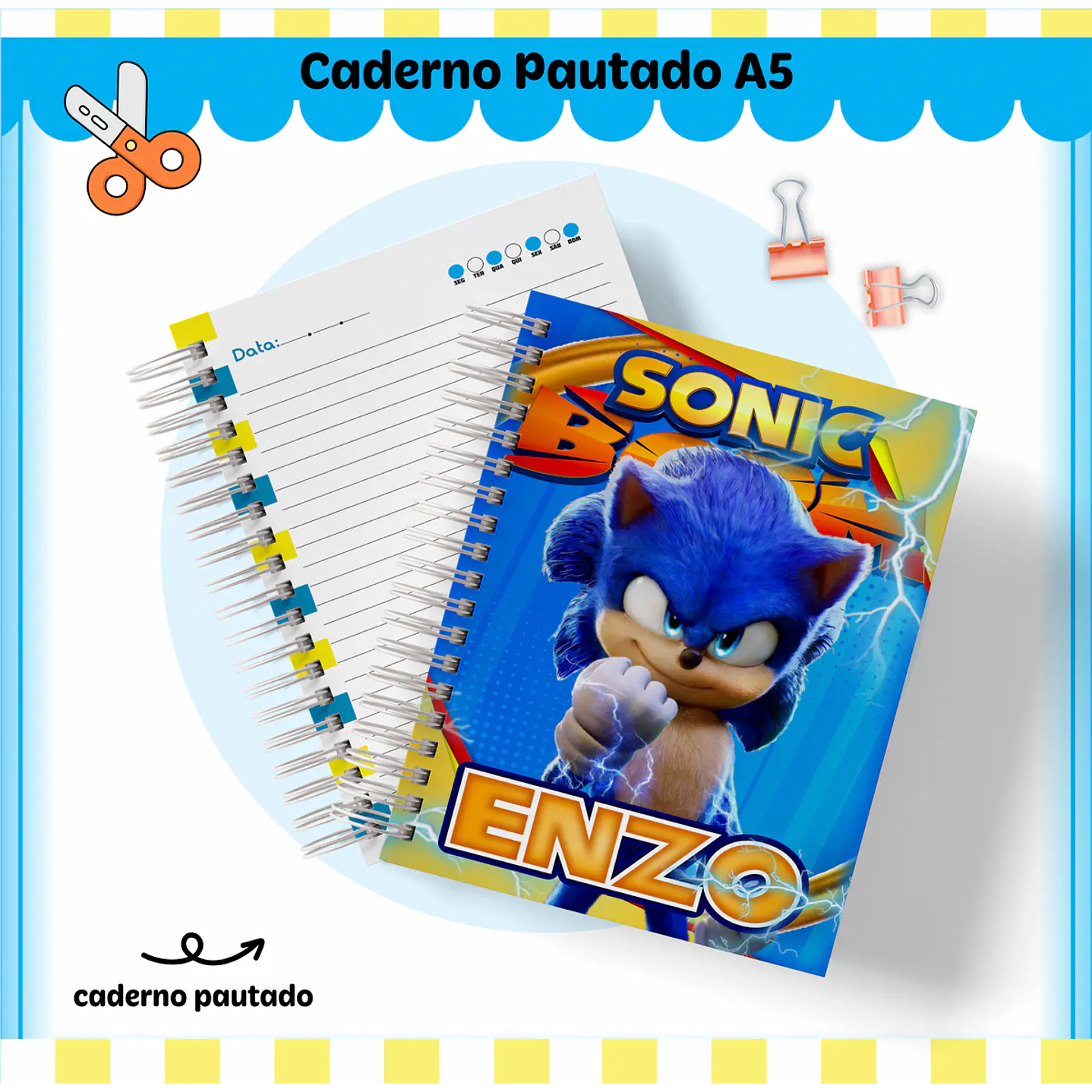 Kit Digital Encadernação Sonic Completo 5