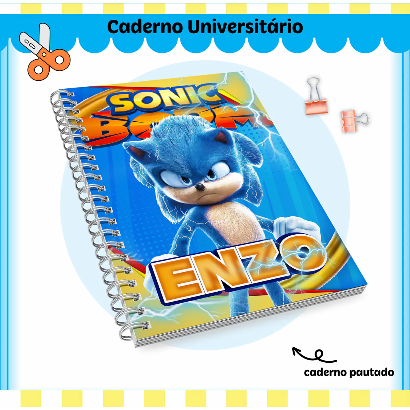 Kit Digital Encadernação Sonic Completo 6