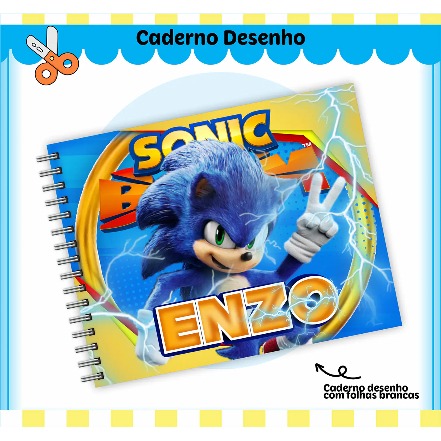 Kit Digital Encadernação Sonic Completo 8
