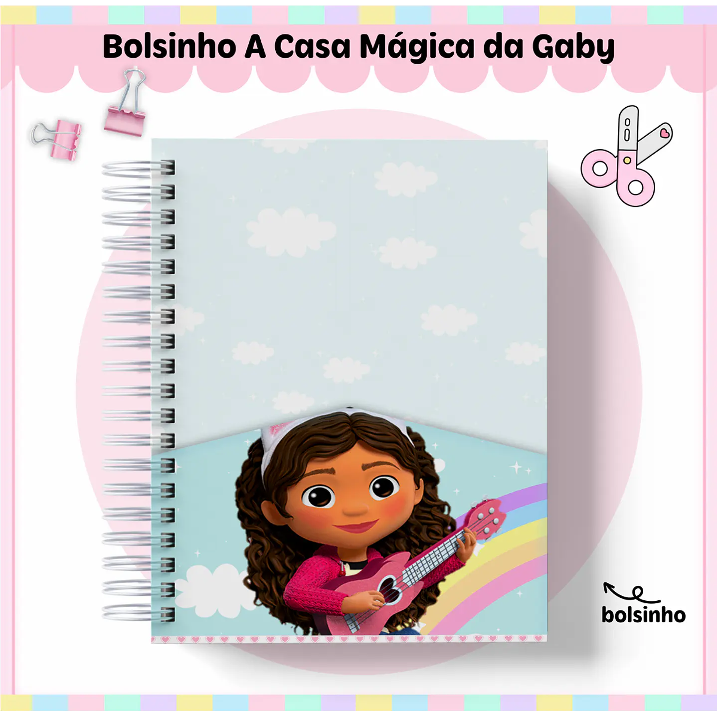 Kit Digital Encadernação A Casa Mágica da Gabby 3