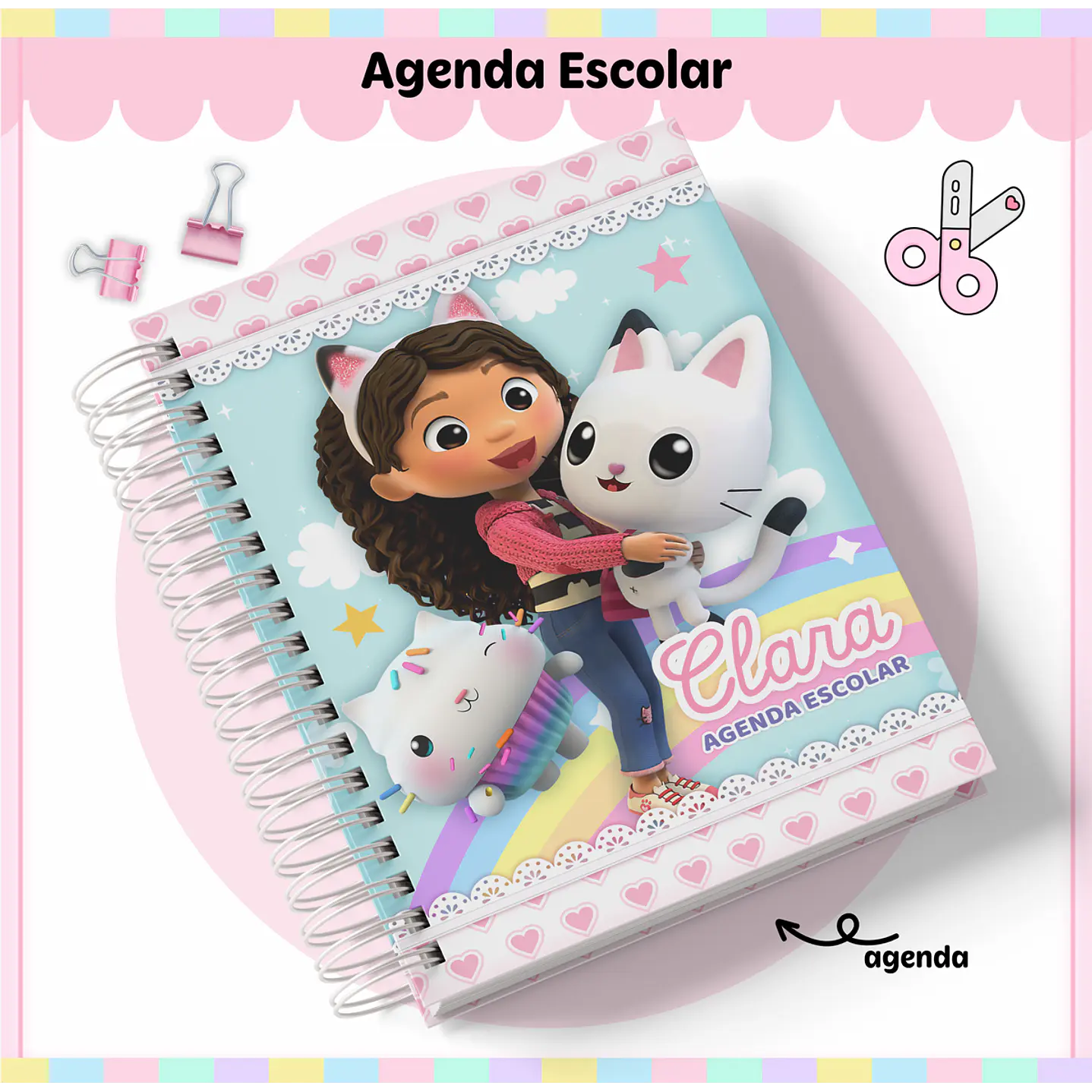 Kit Digital Encadernação A Casa Mágica da Gabby 11
