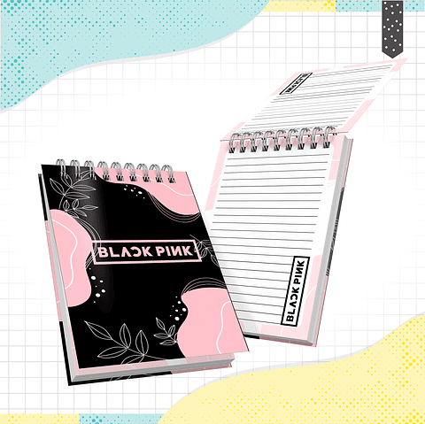 Kit Digital Volta ás Aulas Black Pink - Encadernação e Etiquetas