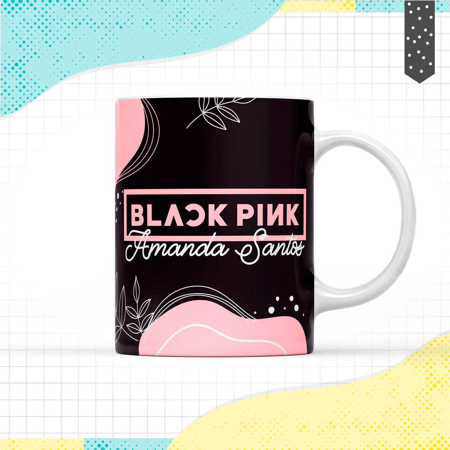 Kit Digital Volta ás Aulas Black Pink - Encadernação e Etiquetas 4