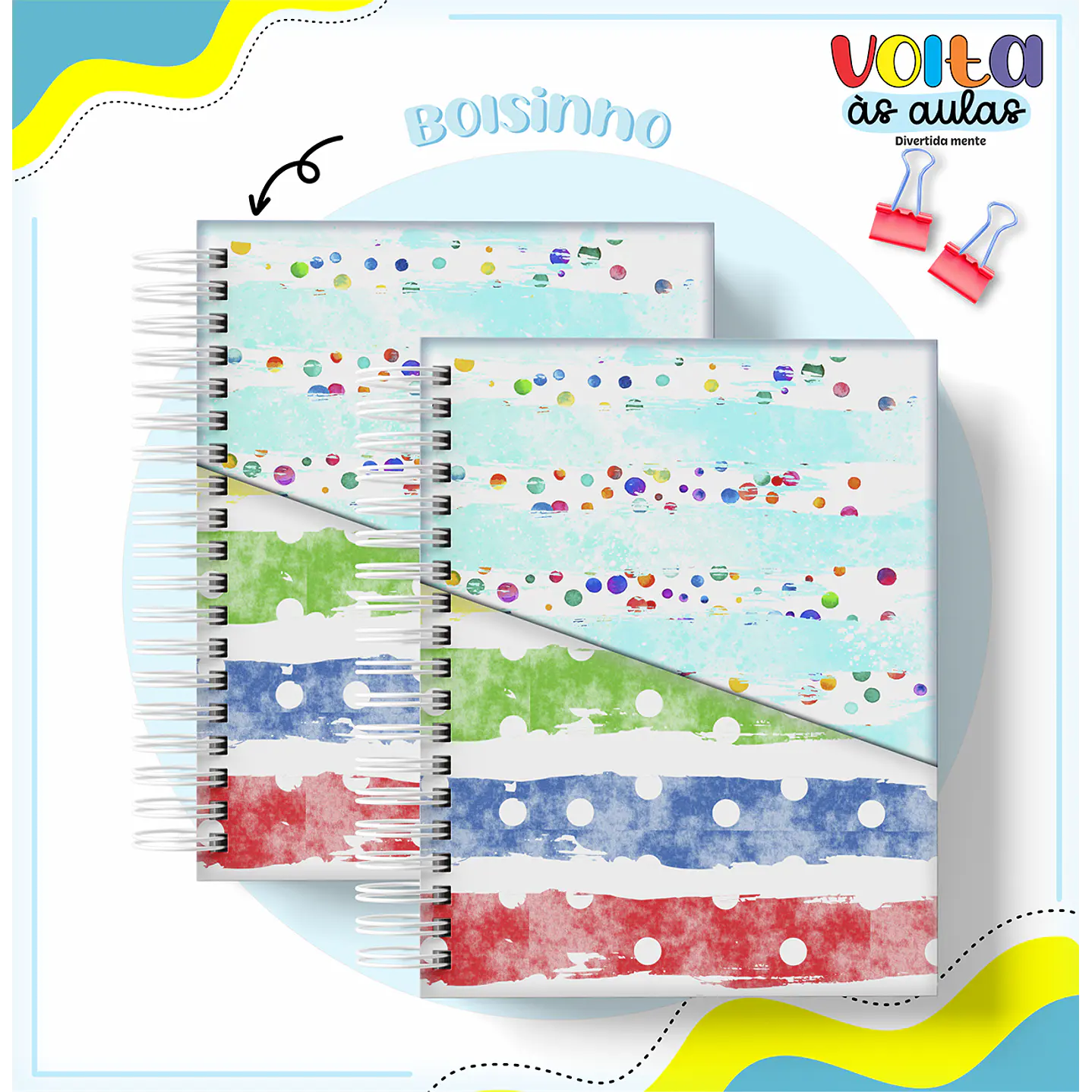 Kit Digital Encadernação Divertida Mente - Volta às Aulas  10