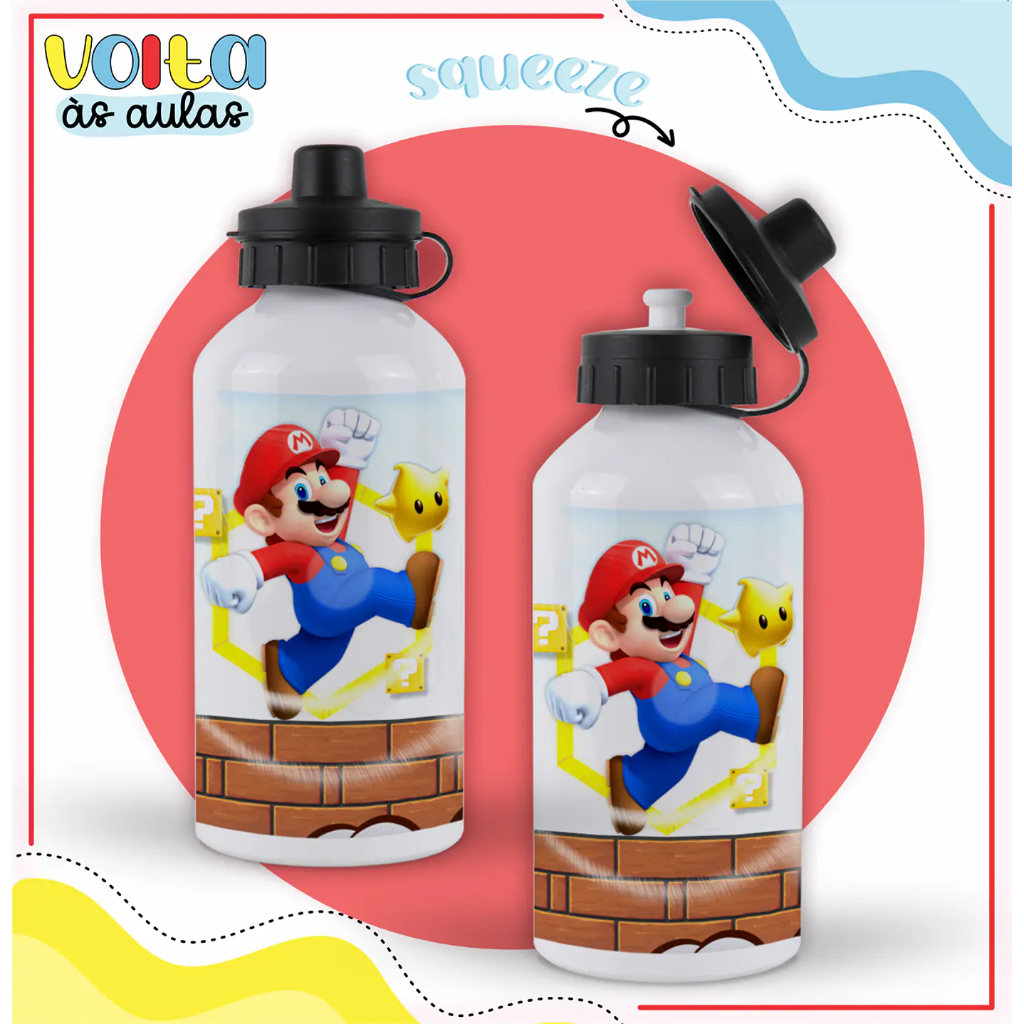 Kit Digital Encadernação Super Mario - Volta às Aulas 3