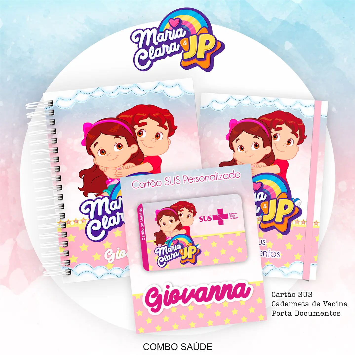 Kit Digital Encadernação Maria Clara e JP - Volta às Aulas 6