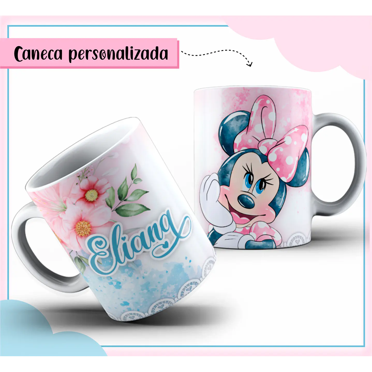 Kit Digital Encadernação Minnie Rosa - Volta às Aulas  6