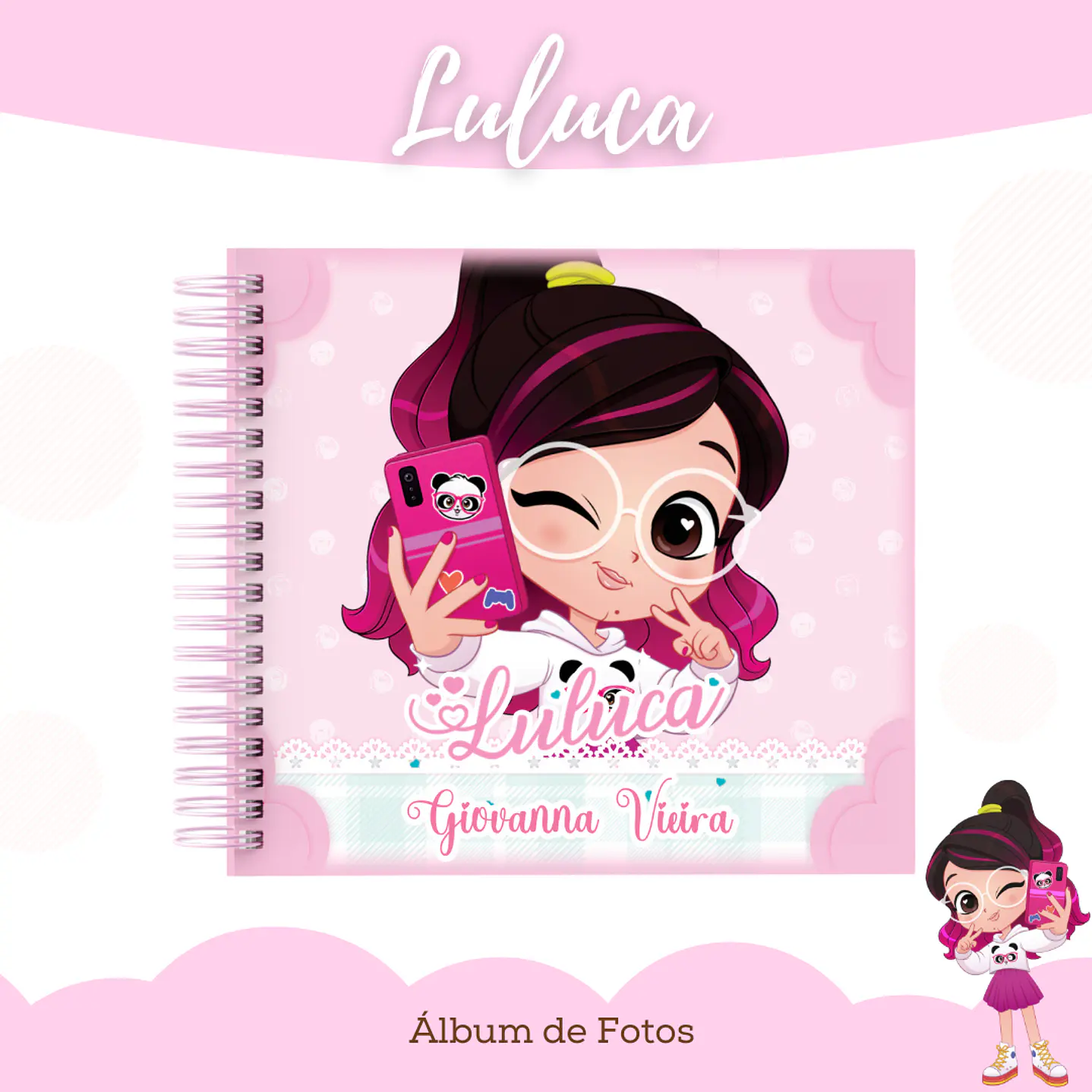 Kit Digital Encadernação Maternidade Luluca Rosa 5
