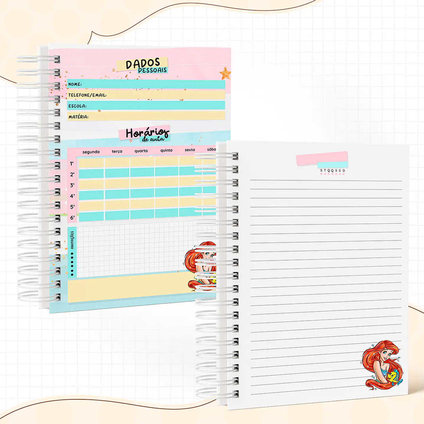 Kit Digital Agenda Permanente e Encadernação Ariel - Volta às Aulas 3