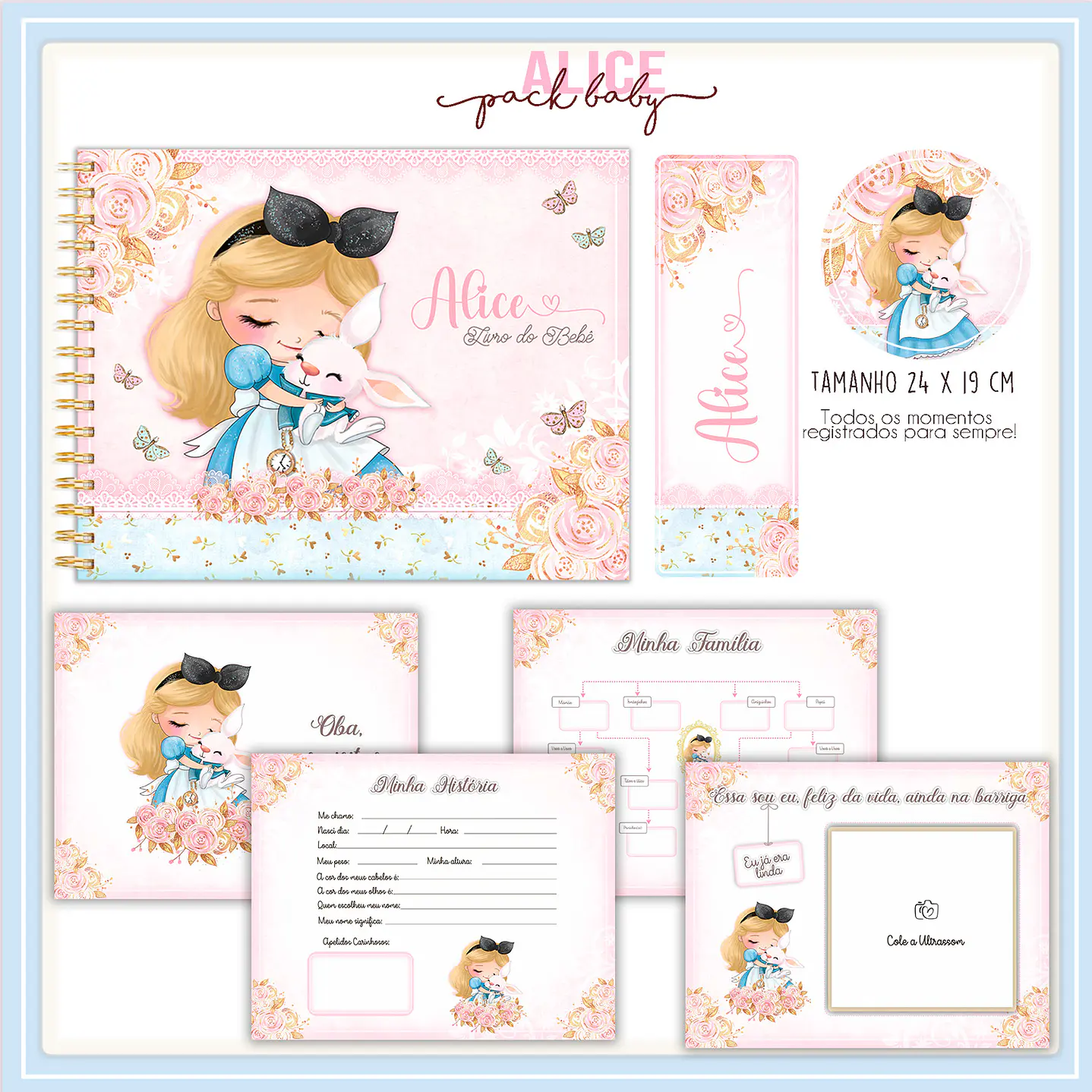 Kit Digital Livro do Bebê Alice no Pais das Maravilhas  1