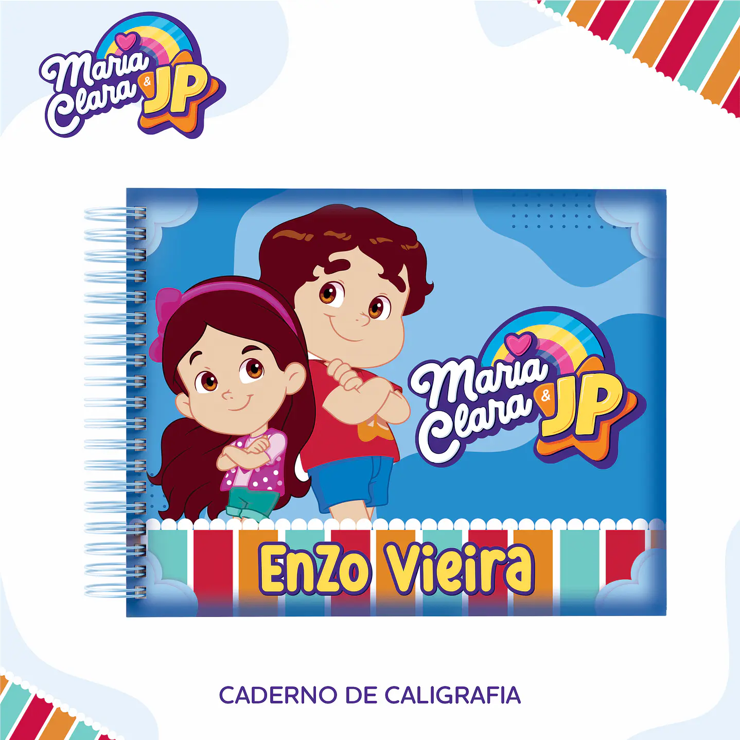 Kit Digital Encadernação Maria Clara e JP Menino - Volta às Aulas  9