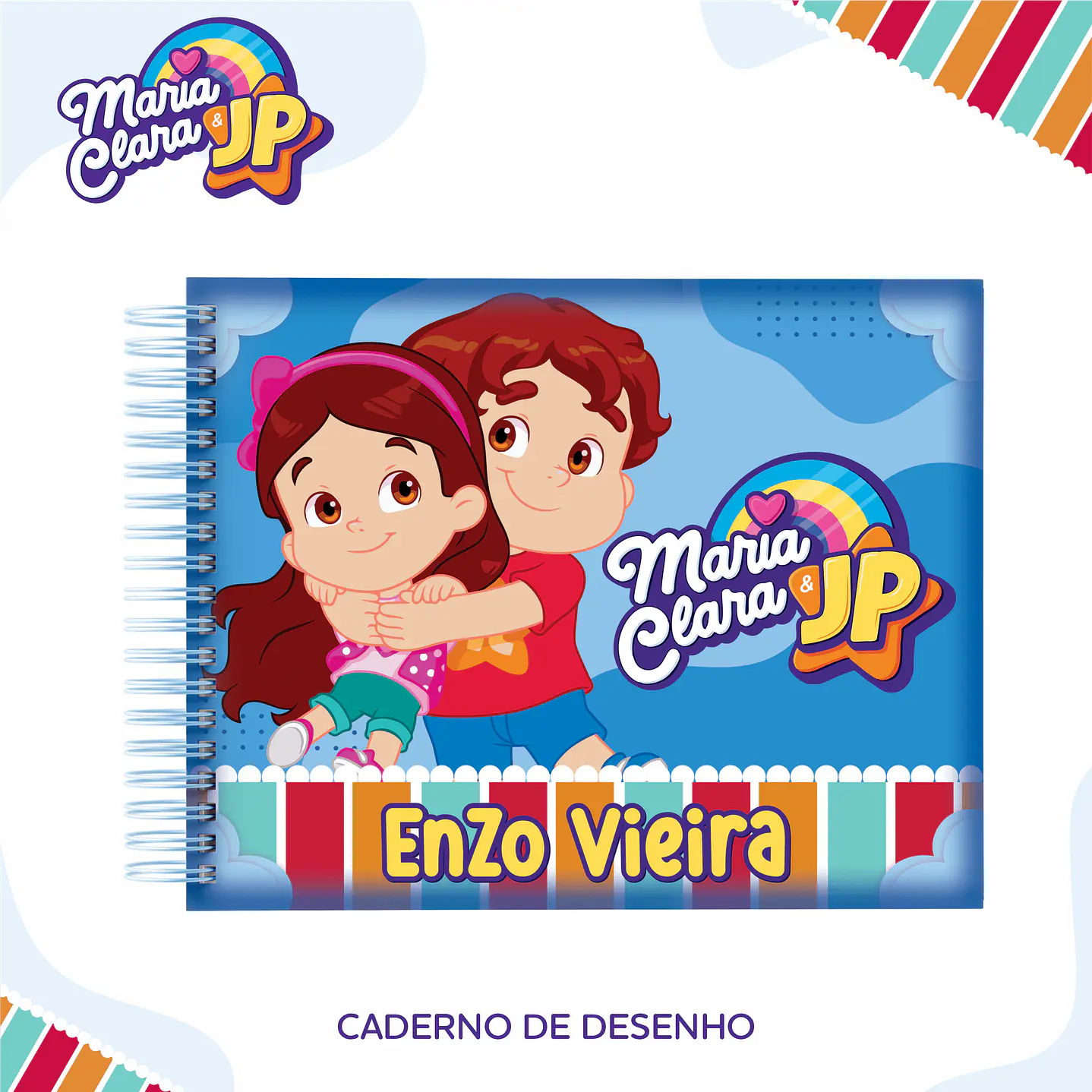 Kit Digital Encadernação Maria Clara e JP Menino - Volta às Aulas  10