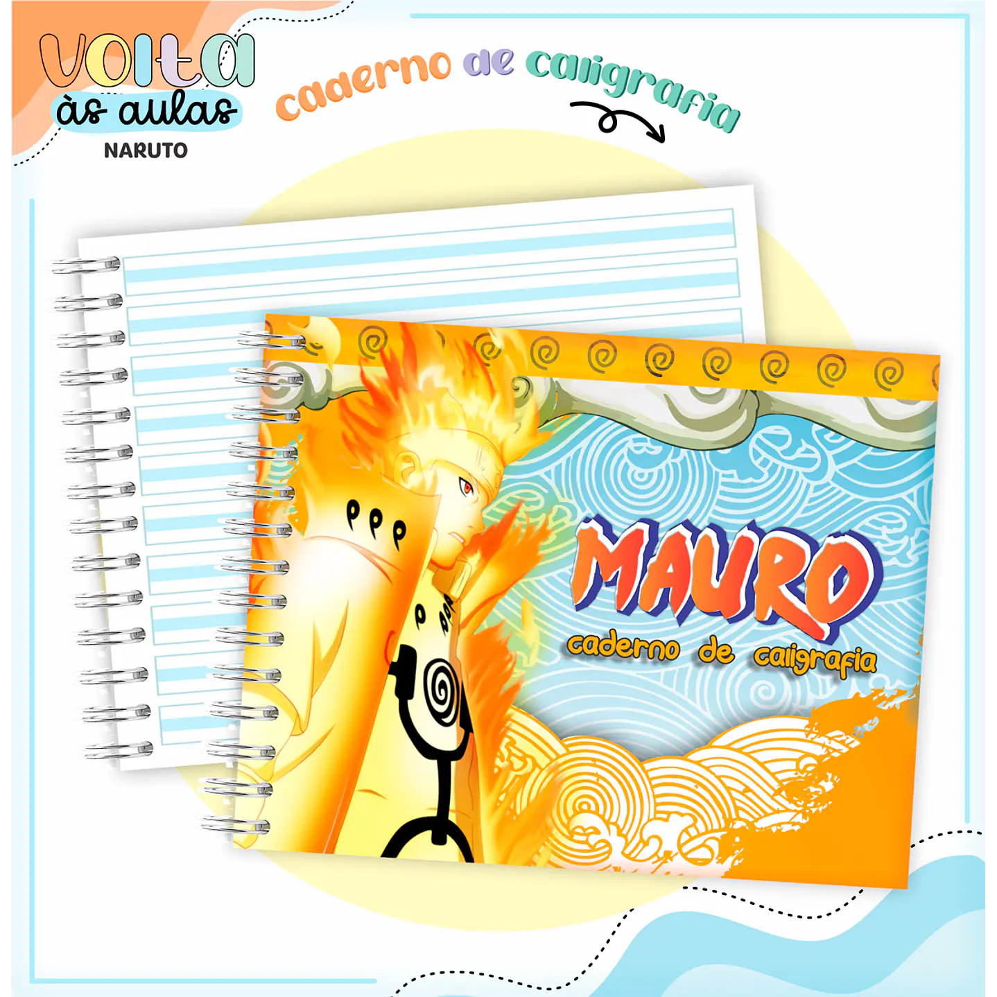 Kit Digital Encadernação Naruto - Volta às Aulas  9