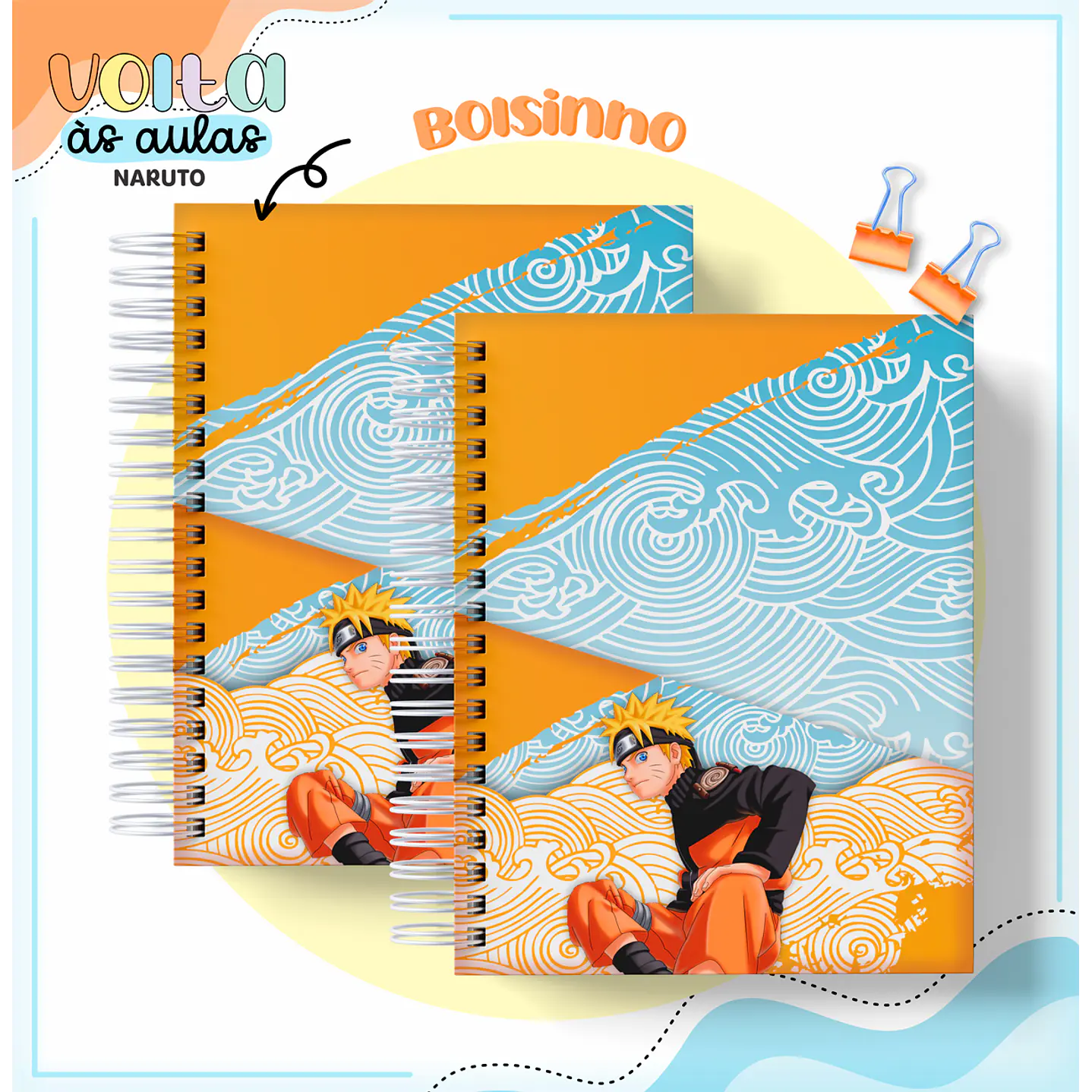 Kit Digital Encadernação Naruto - Volta às Aulas  10