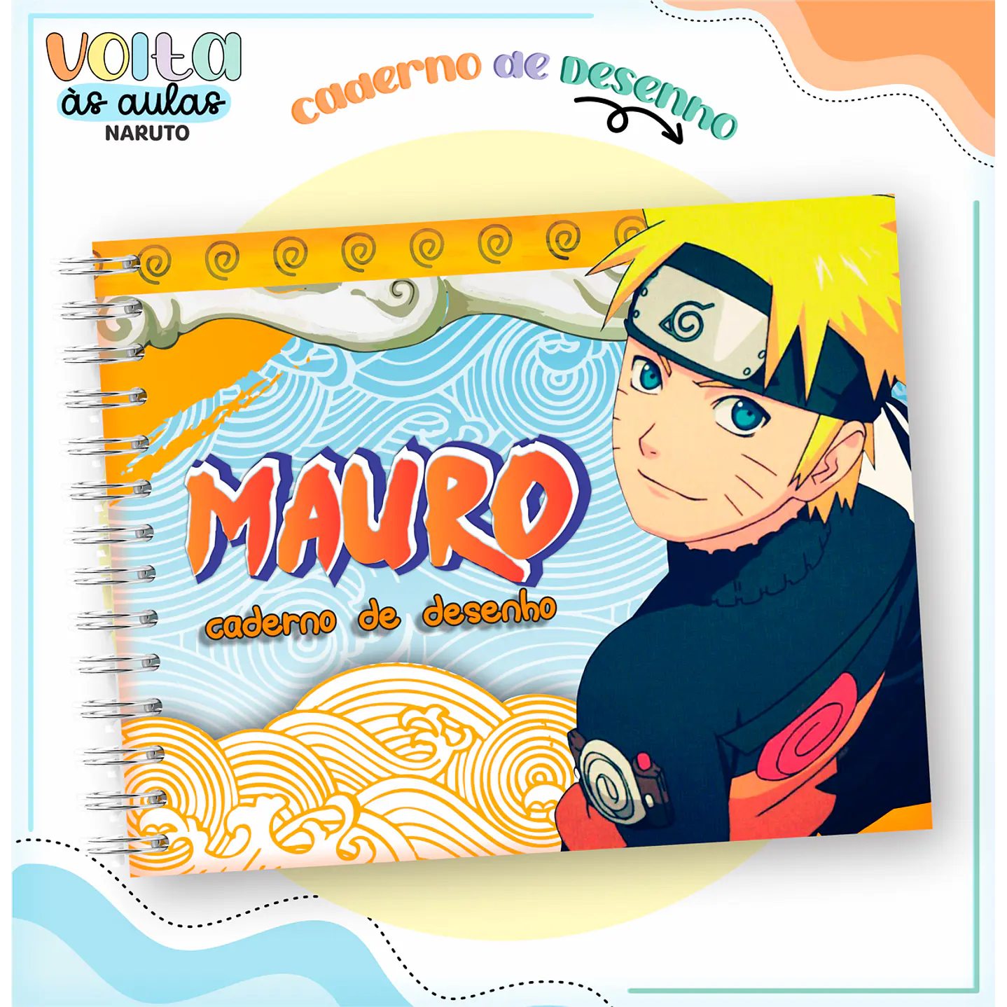 Kit Digital Encadernação Naruto - Volta às Aulas  11