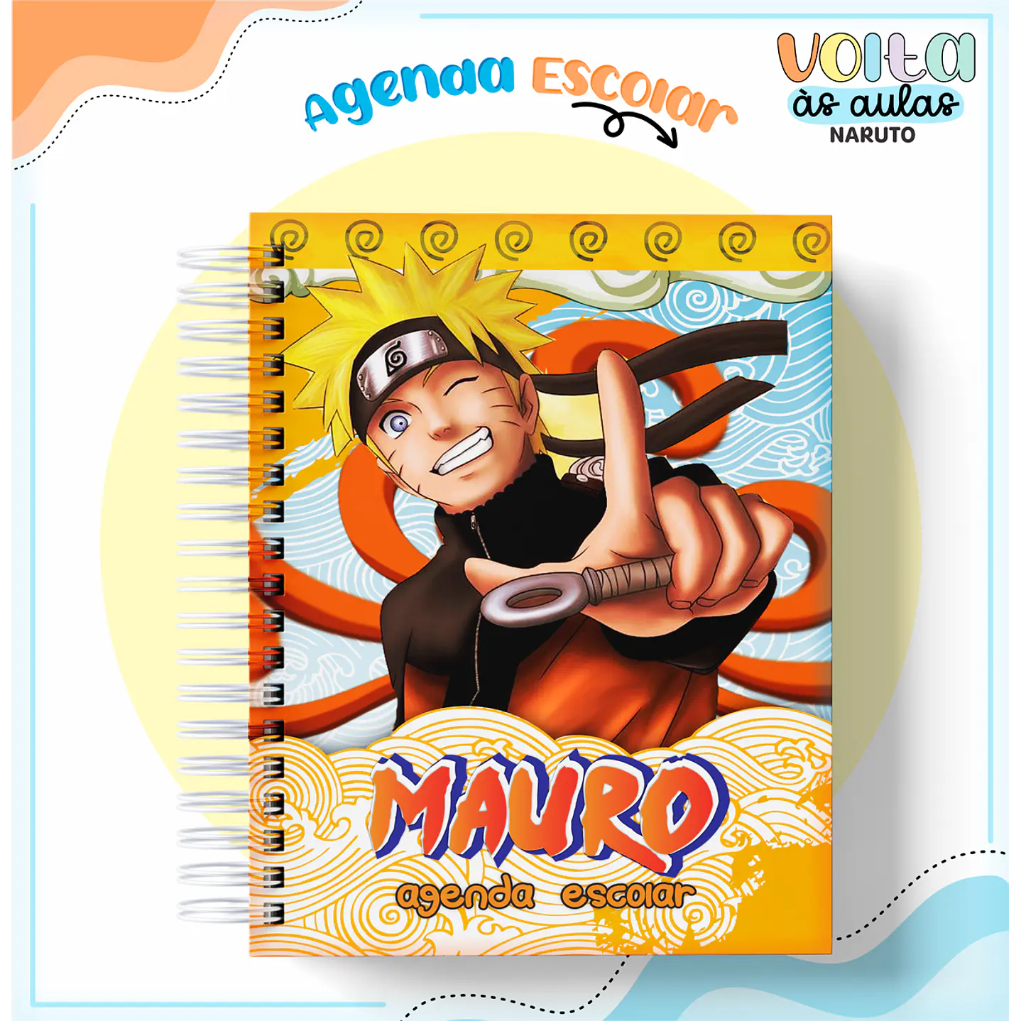 Kit Digital Encadernação Naruto - Volta às Aulas  13