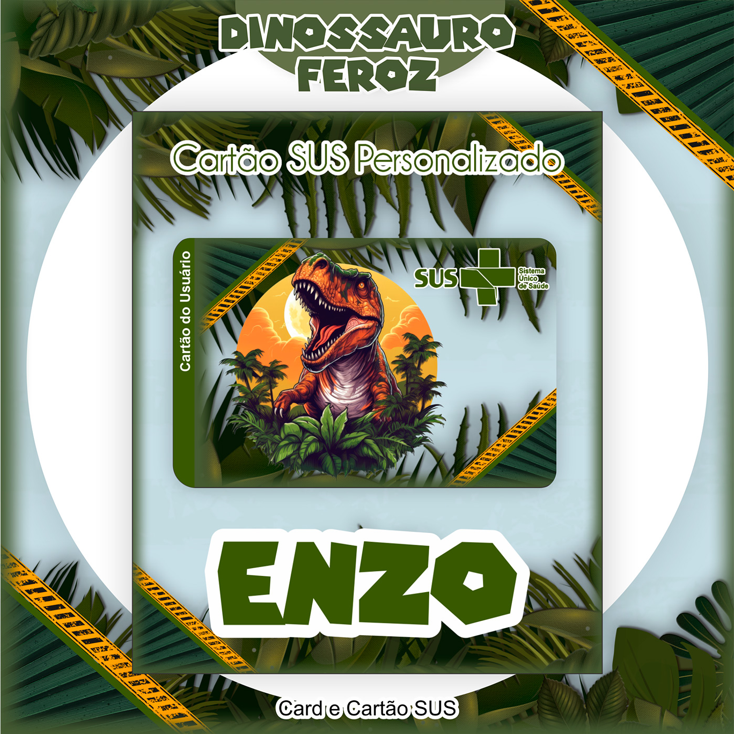 Kit Digital Encadernação Dinossauro 6