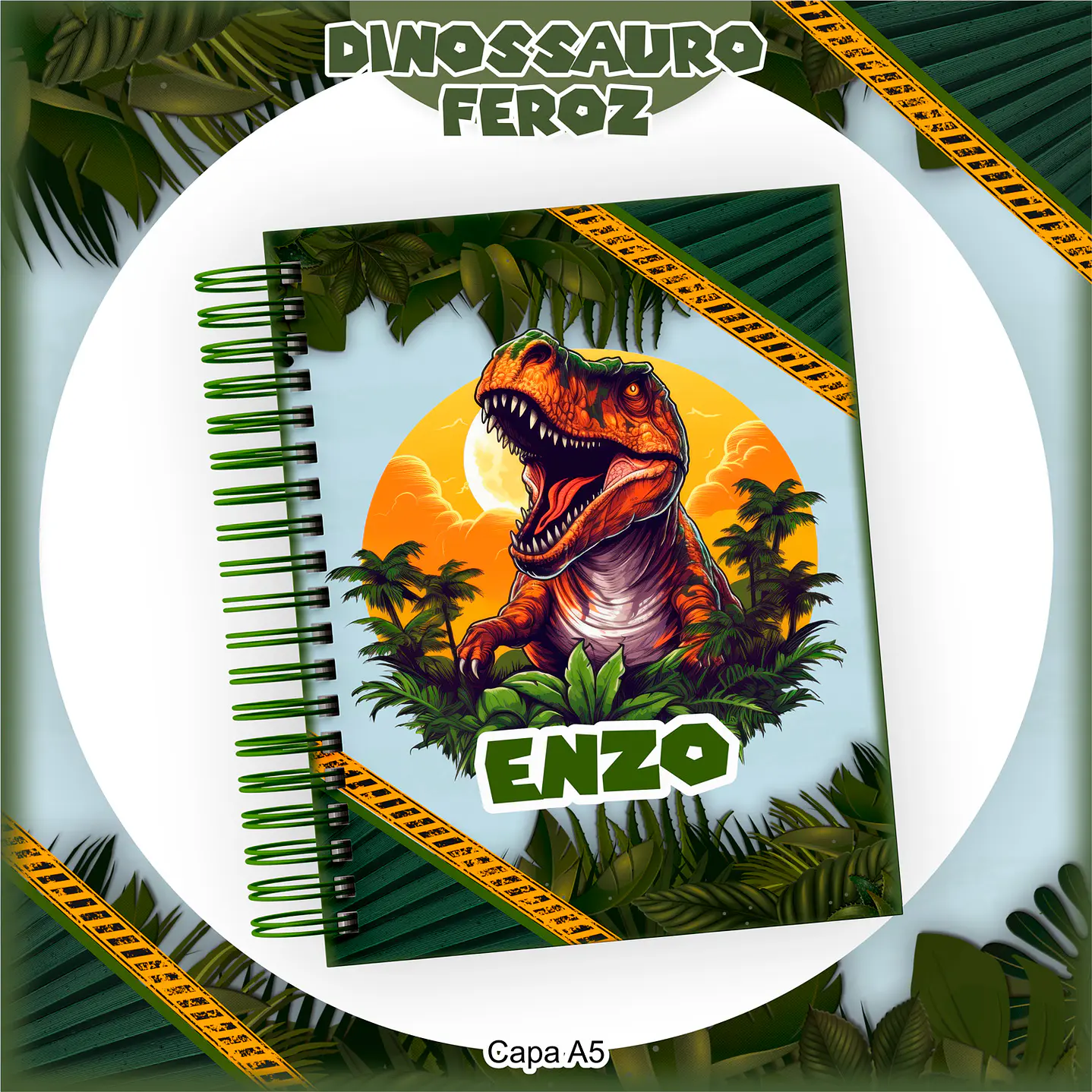 Kit Digital Encadernação Dinossauro 8