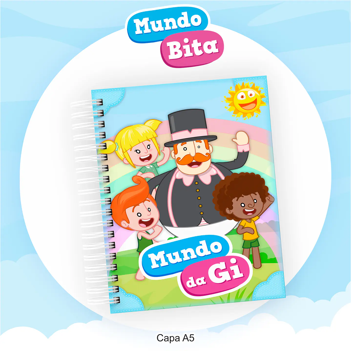 Kit Digital Encadernação e Etiqueta Escolar Mundo Bita  4