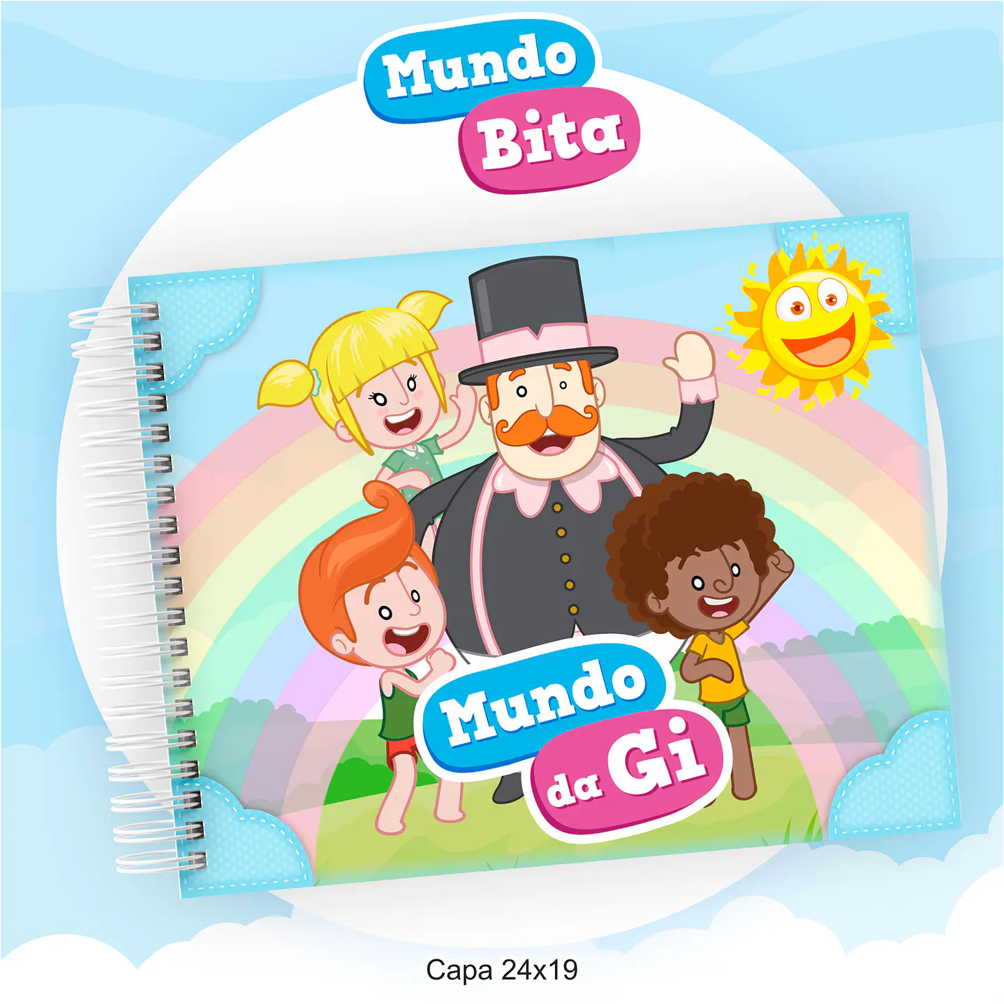 Kit Digital Encadernação e Etiqueta Escolar Mundo Bita  6