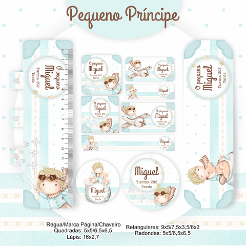 Kit Digital Encadernação e Etiqueta Pequeno Príncipe - Volta às Aulas