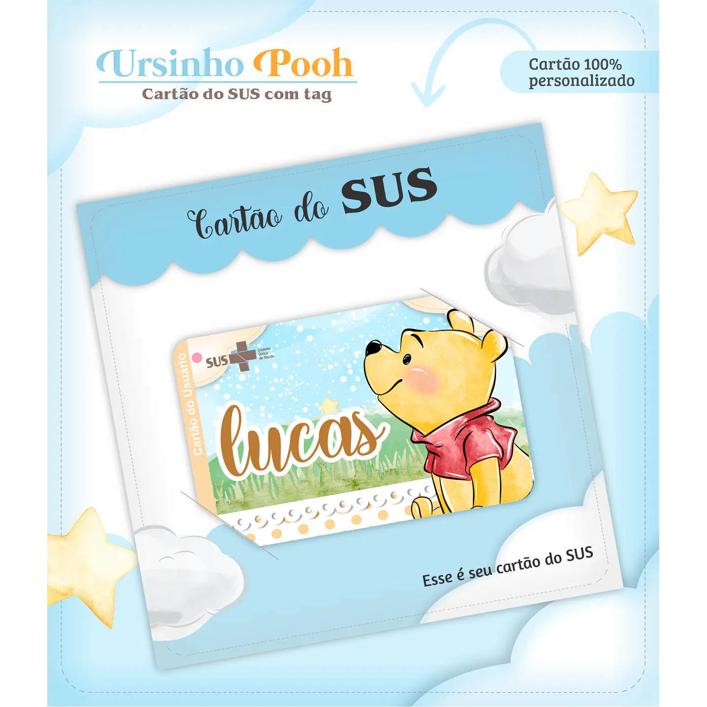 Kit Digital Caderneta de Vacina Ursinho Pooh 4