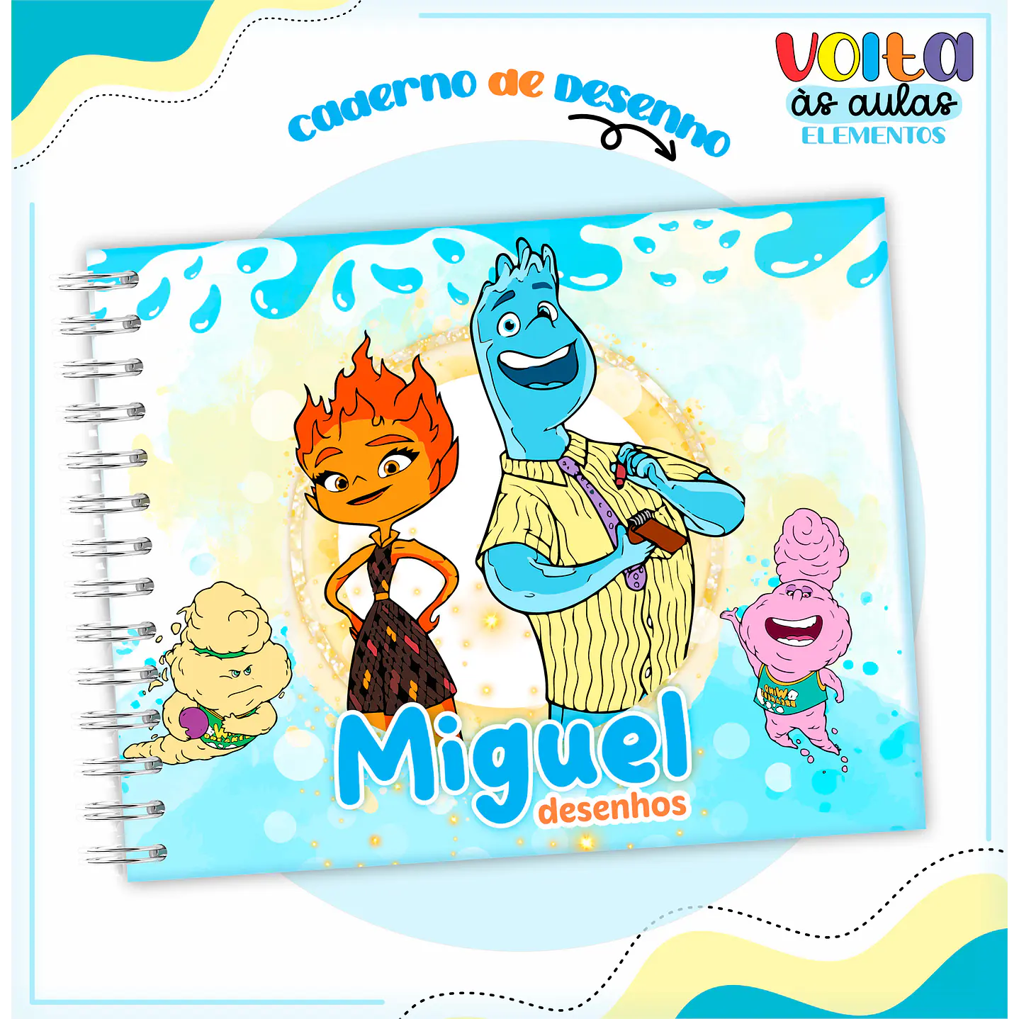 Kit Digital Encadernação Elementos - Volta às Aulas 4