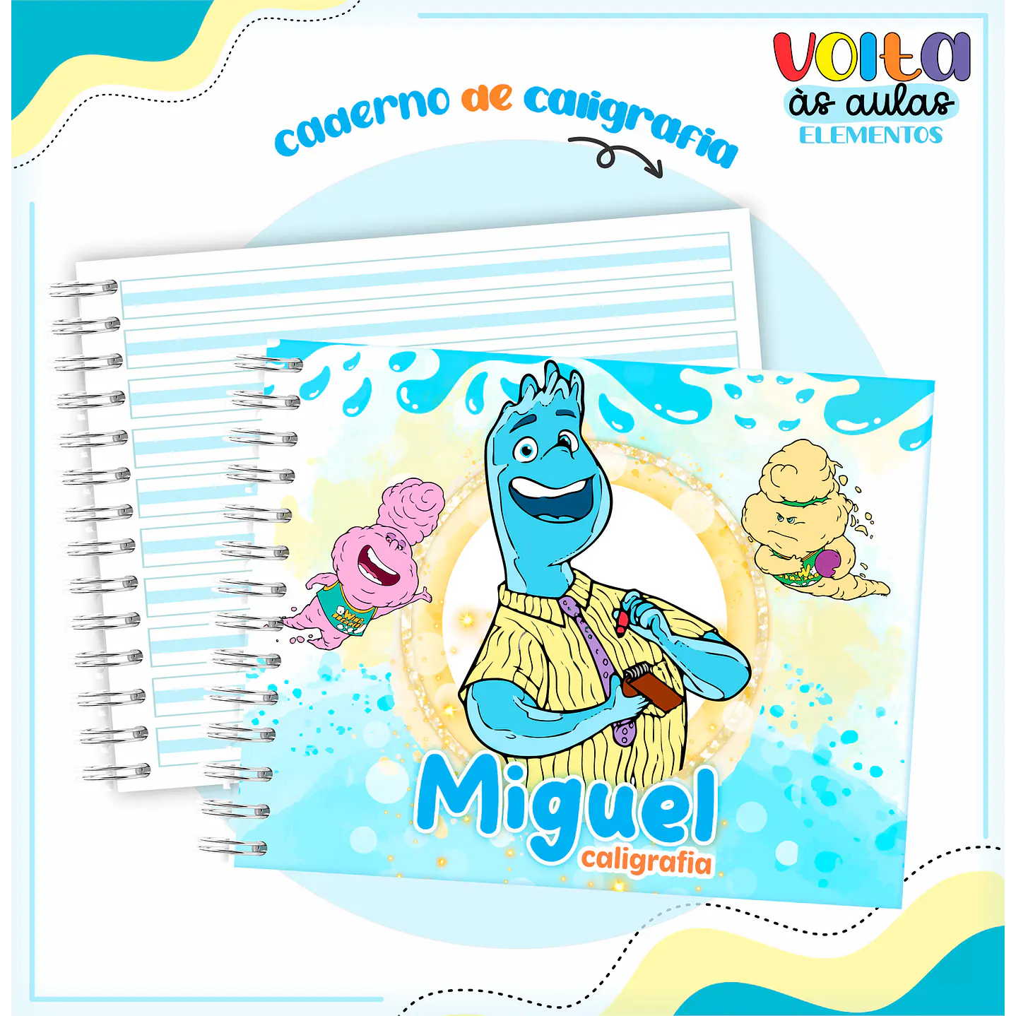 Kit Digital Encadernação Elementos - Volta às Aulas 5