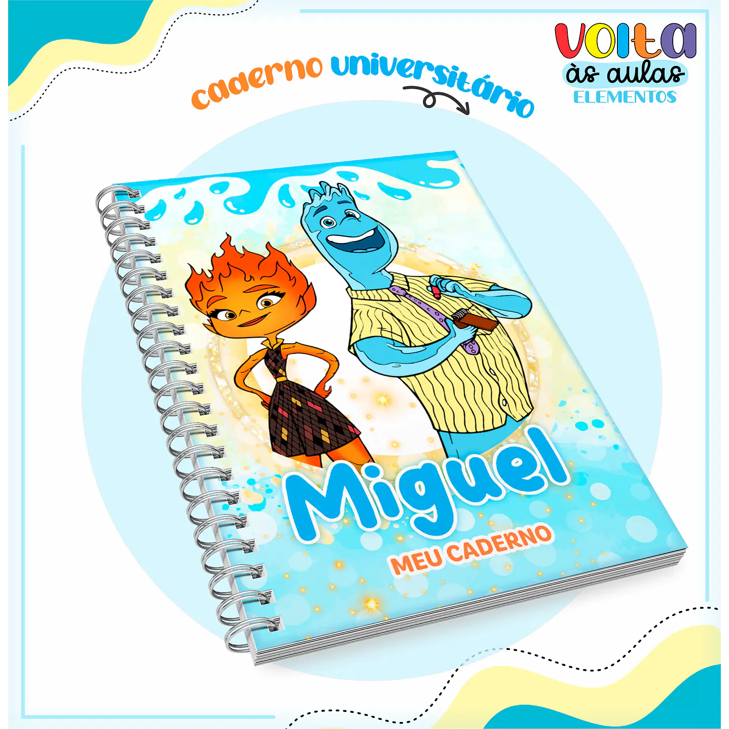 Kit Digital Encadernação Elementos - Volta às Aulas 7
