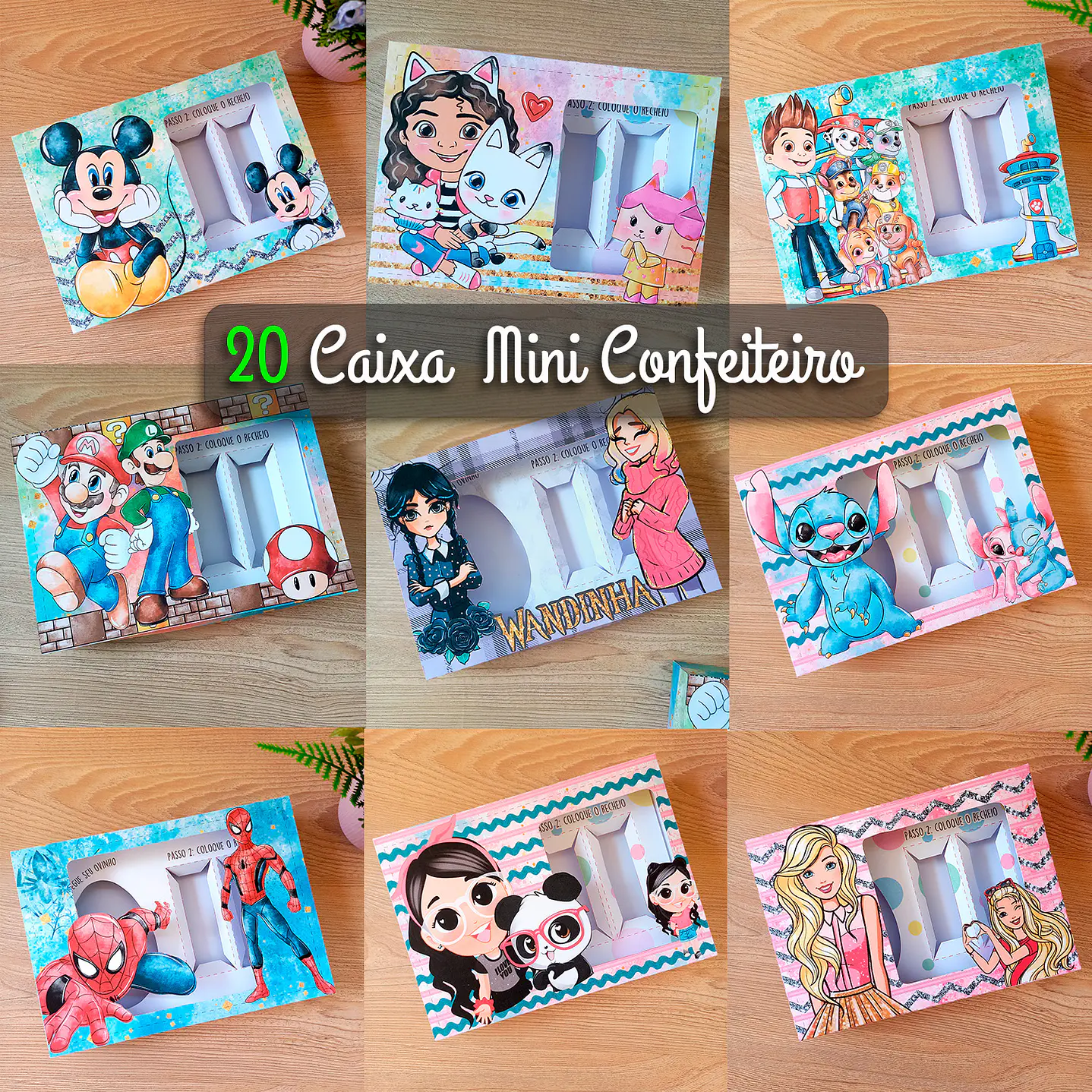 Arquivos de corte 20 Caixa Mini Confeiteiro Páscoa - Studio 1