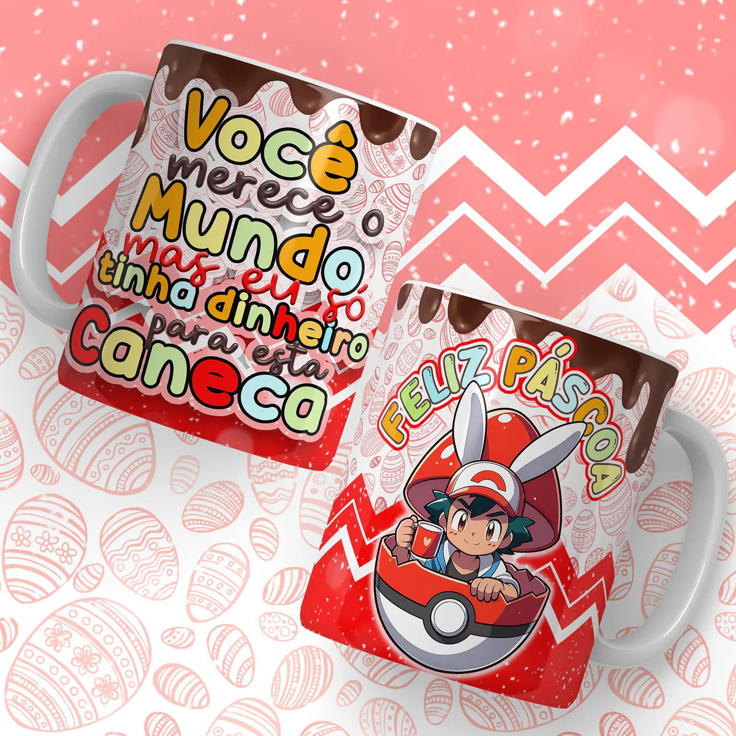 15 Artes Canecas Pokémon Páscoa 5