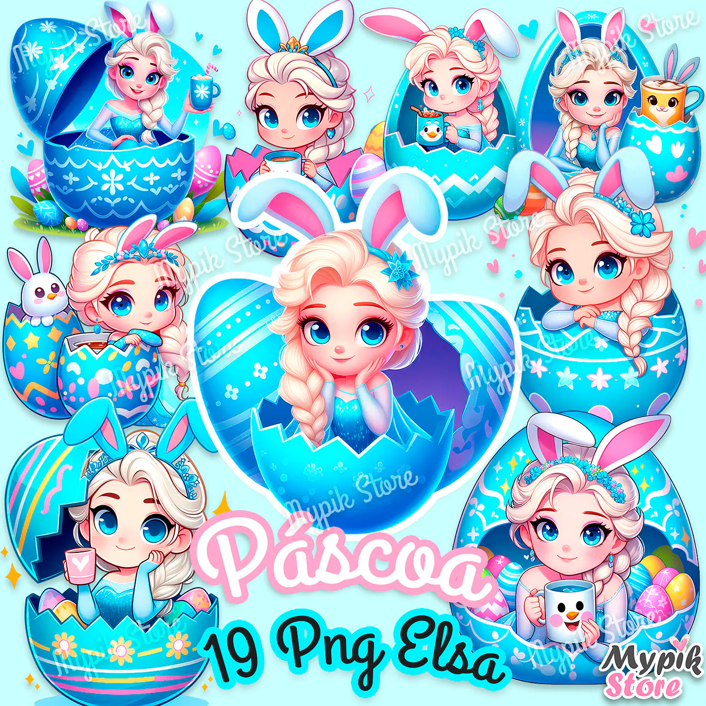 Kit Digital Frozen Elsa Páscoa 1