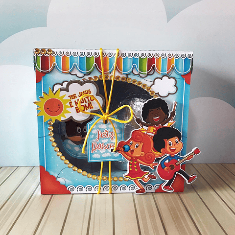 Arquivo de corte Caixa Ovo e Copo Twister Três Palavrinha - Páscoa