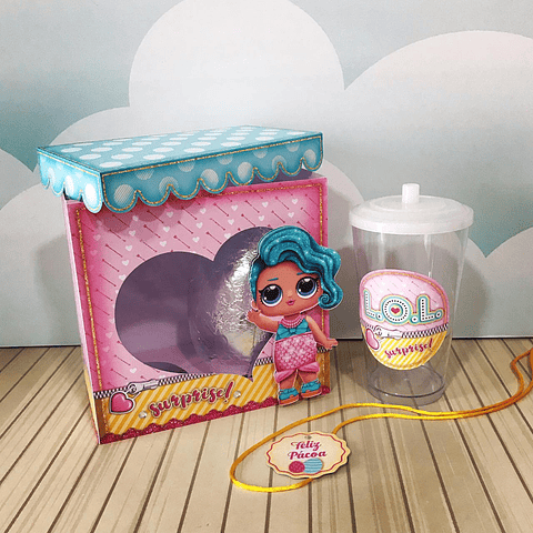 Arquivo de corte Caixa Ovo e Copo Twister LOL Surprise - Páscoa