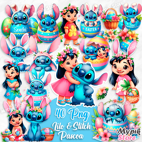 Kit Digital Lilo e Stitch Páscoa