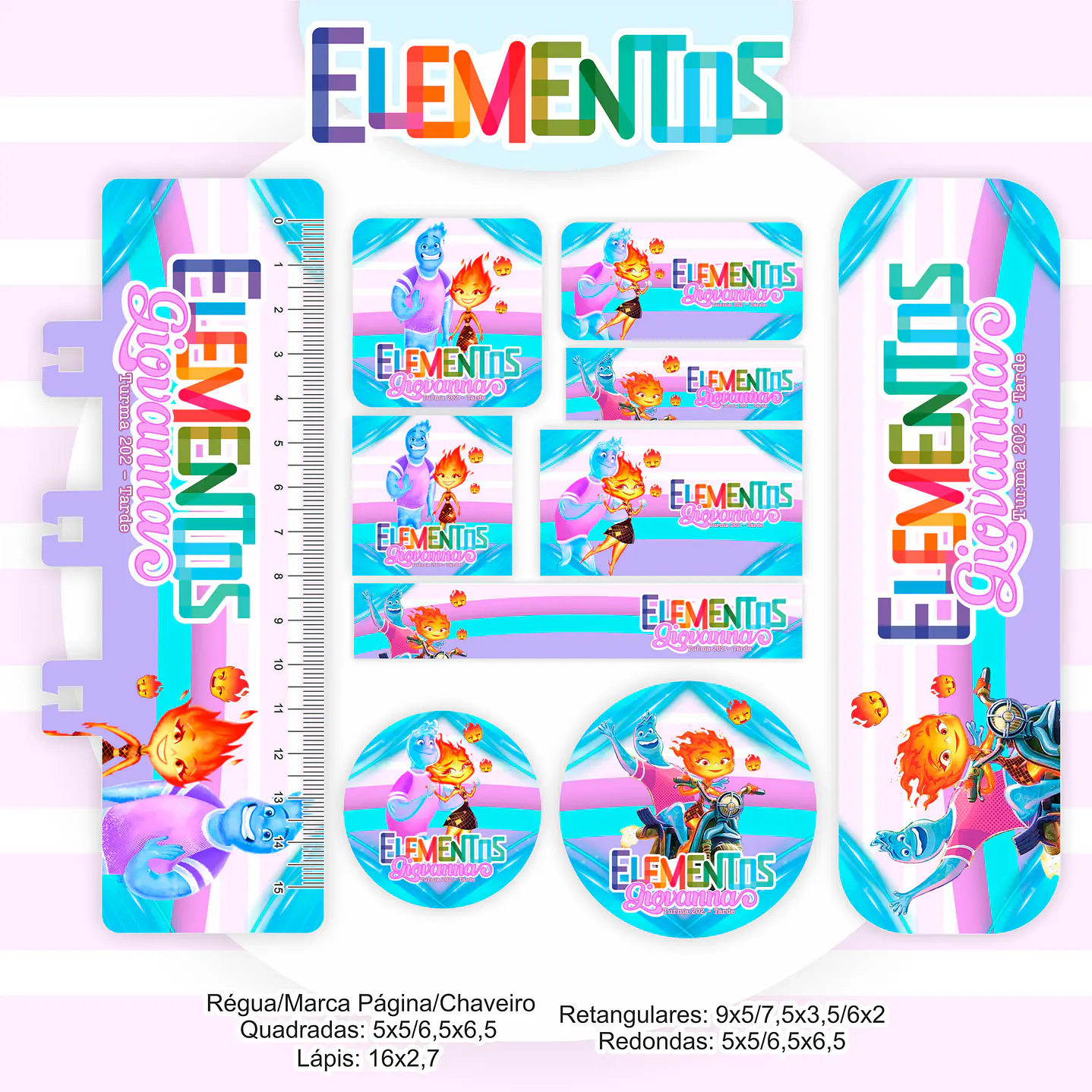 Kit Digital Encadernação Elementos - Volta às Aulas  3