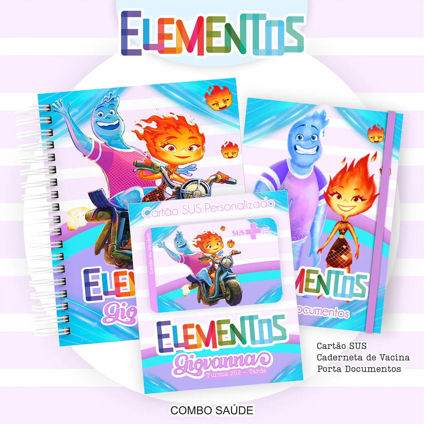 Kit Digital Encadernação Elementos - Volta às Aulas  2