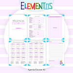 Kit Digital Encadernação Elementos - Volta às Aulas 