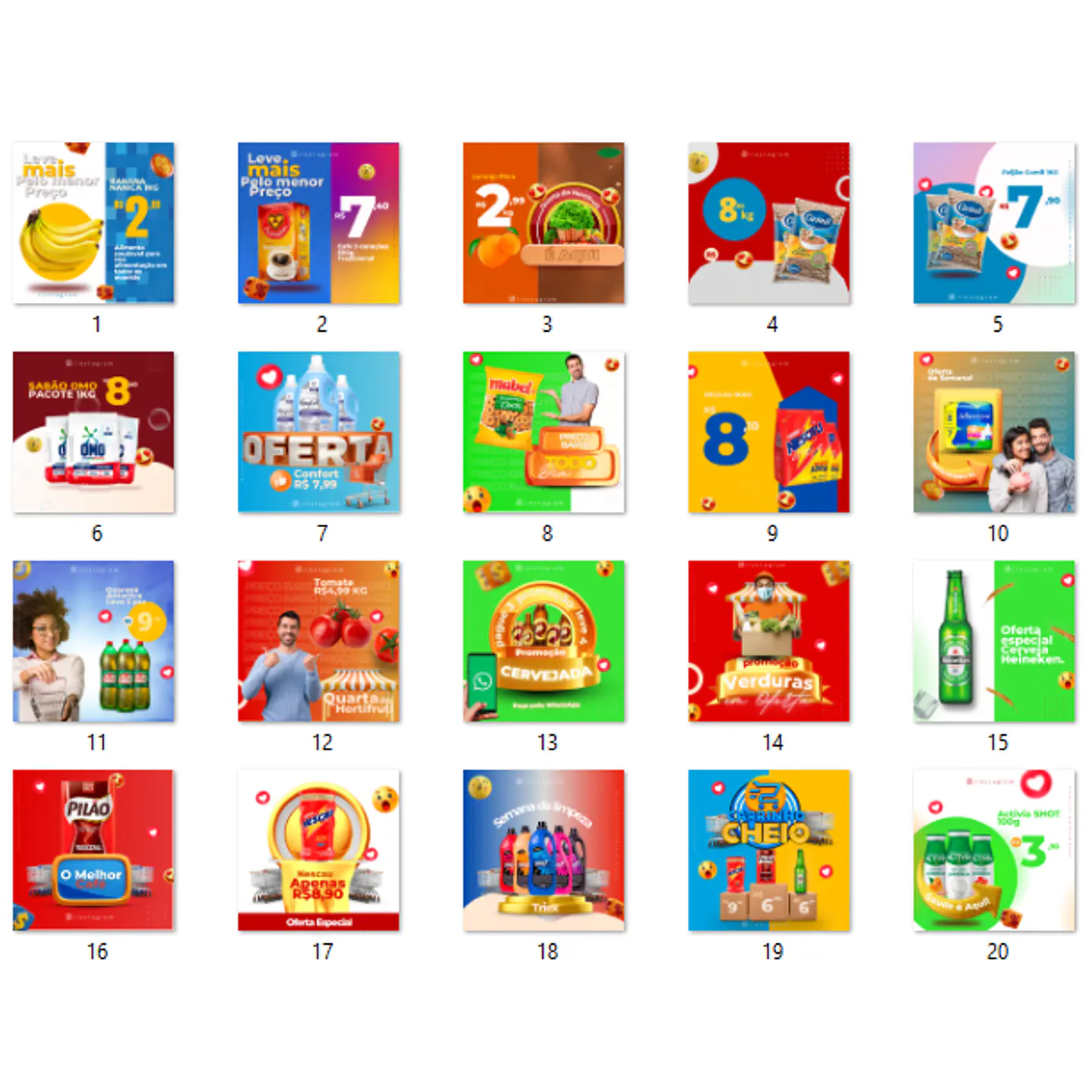 70 Modelos Editáveis Super Mercado Canva 5