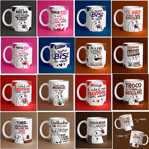 Pack Gerador de Artes Canecas Flork Páscoa