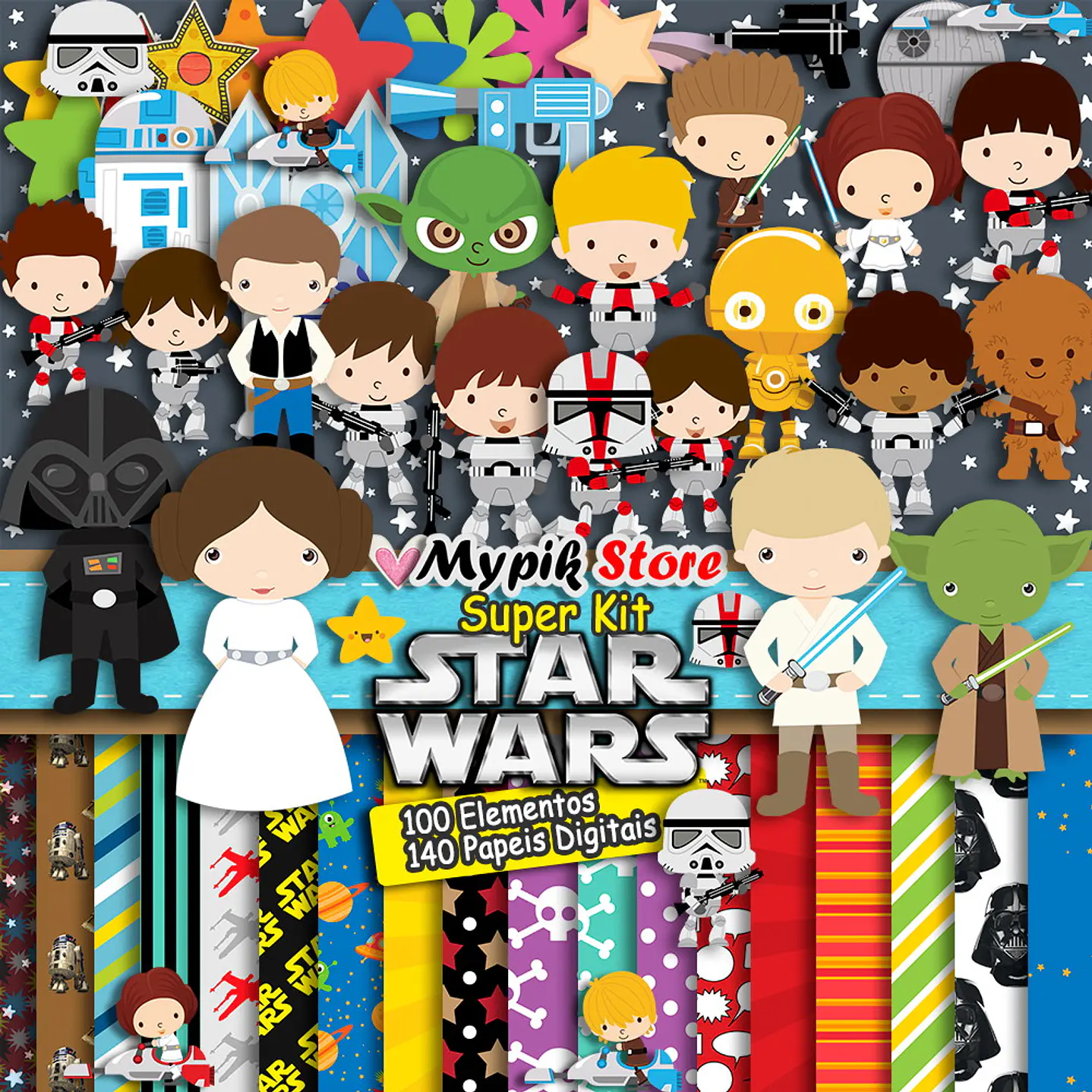 Kit completo digital Super Star Wars 1
