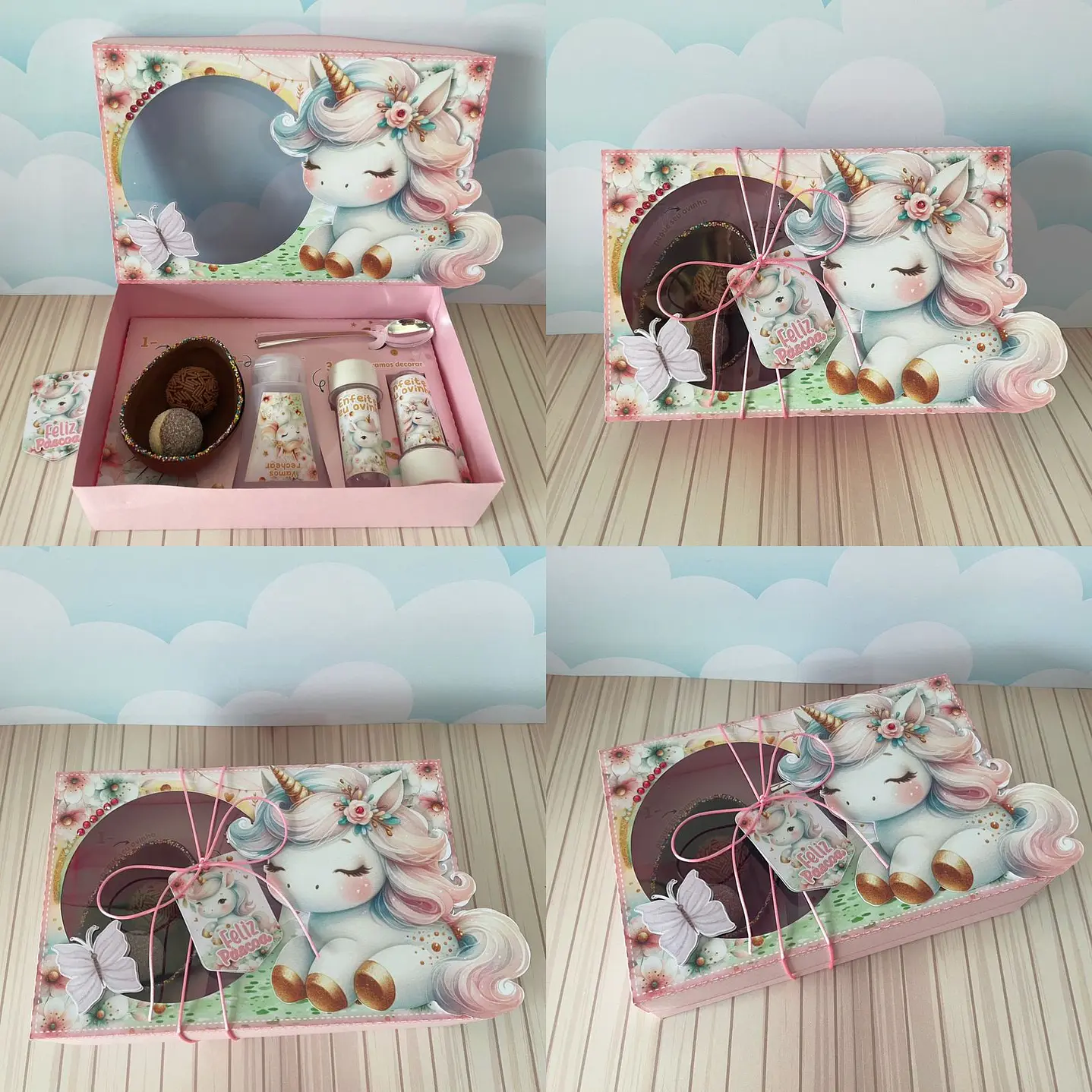  Arquivo de Corte Mini Confeiteiro Unicórnio - Páscoa 1