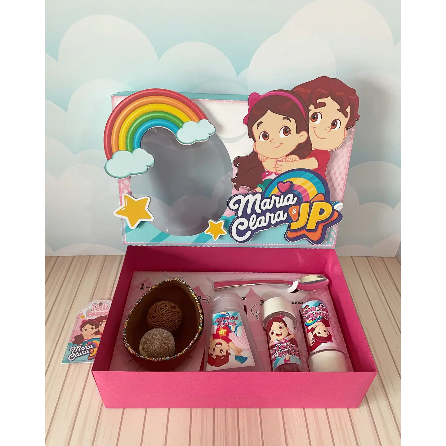Arquivo de Corte Mini Confeiteiro Maria Clara e JP - Páscoa 5