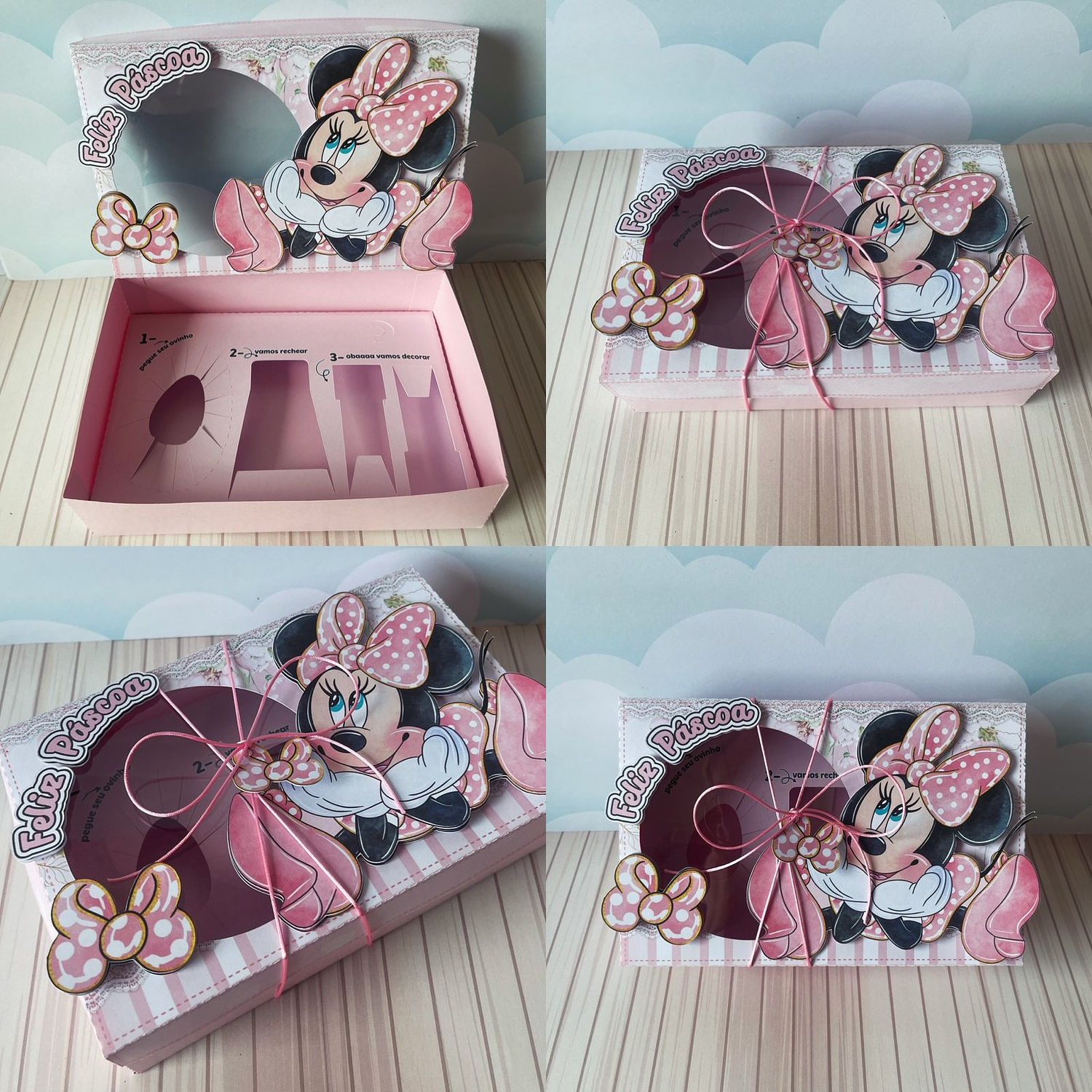  Arquivo de Corte Mini Confeiteiro Minnie Rosa - Páscoa 1