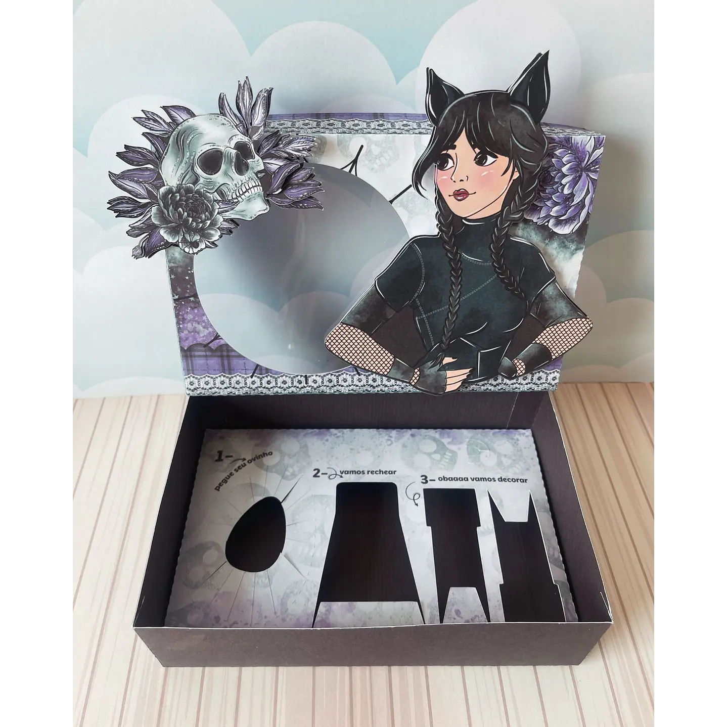 Arquivo de Corte Mini Confeiteiro Wandinha - Páscoa 5