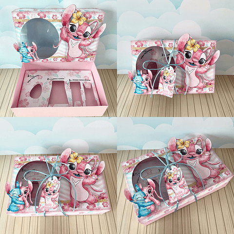 Arquivo de Corte Mini Confeiteiro Stitch e Angel - Páscoa