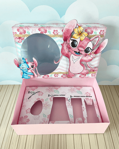 Arquivo de Corte Mini Confeiteiro Stitch e Angel - Páscoa