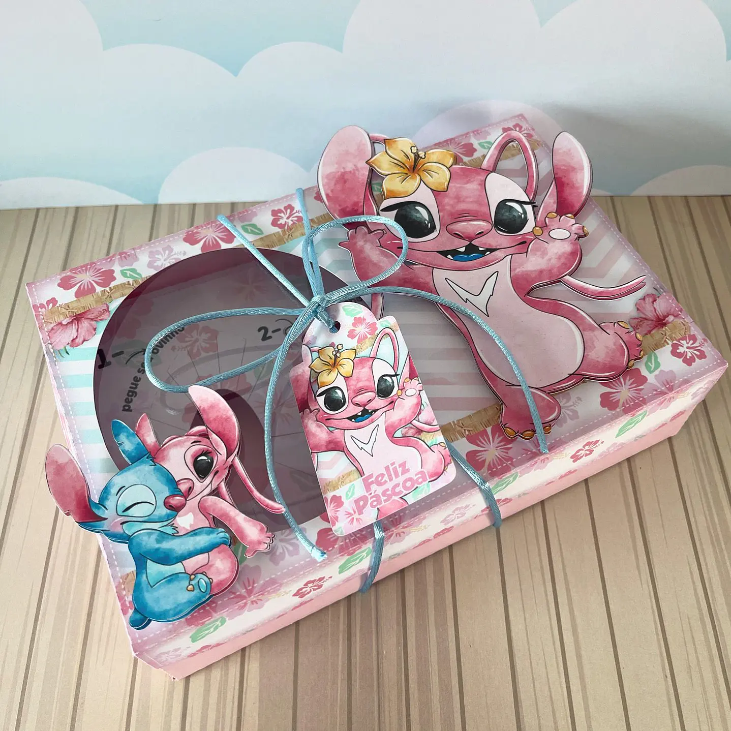 Arquivo de Corte Mini Confeiteiro Stitch e Angel - Páscoa 5